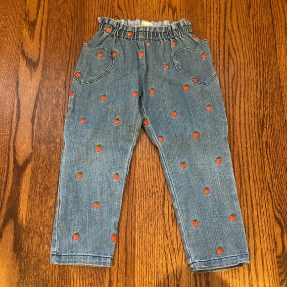 Mini Boden Other - Mini Boden Strawberry Jeans